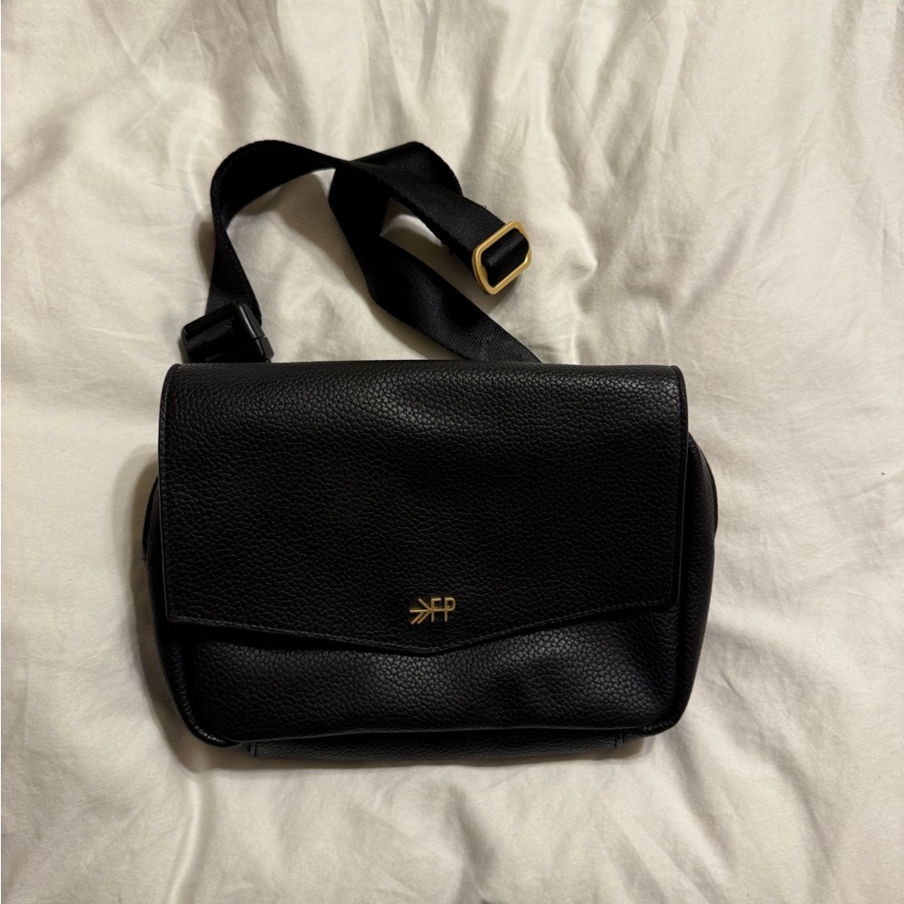 Freshly Picked Black Classic Park Crossbody Bag with Gold Accent